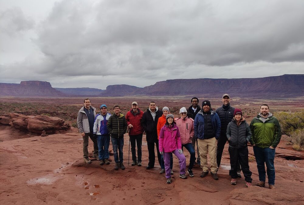 The Carbon Science and Research Initiative on a field trip in the northern sector of the Paradox Basin, near Moab, Utah.
